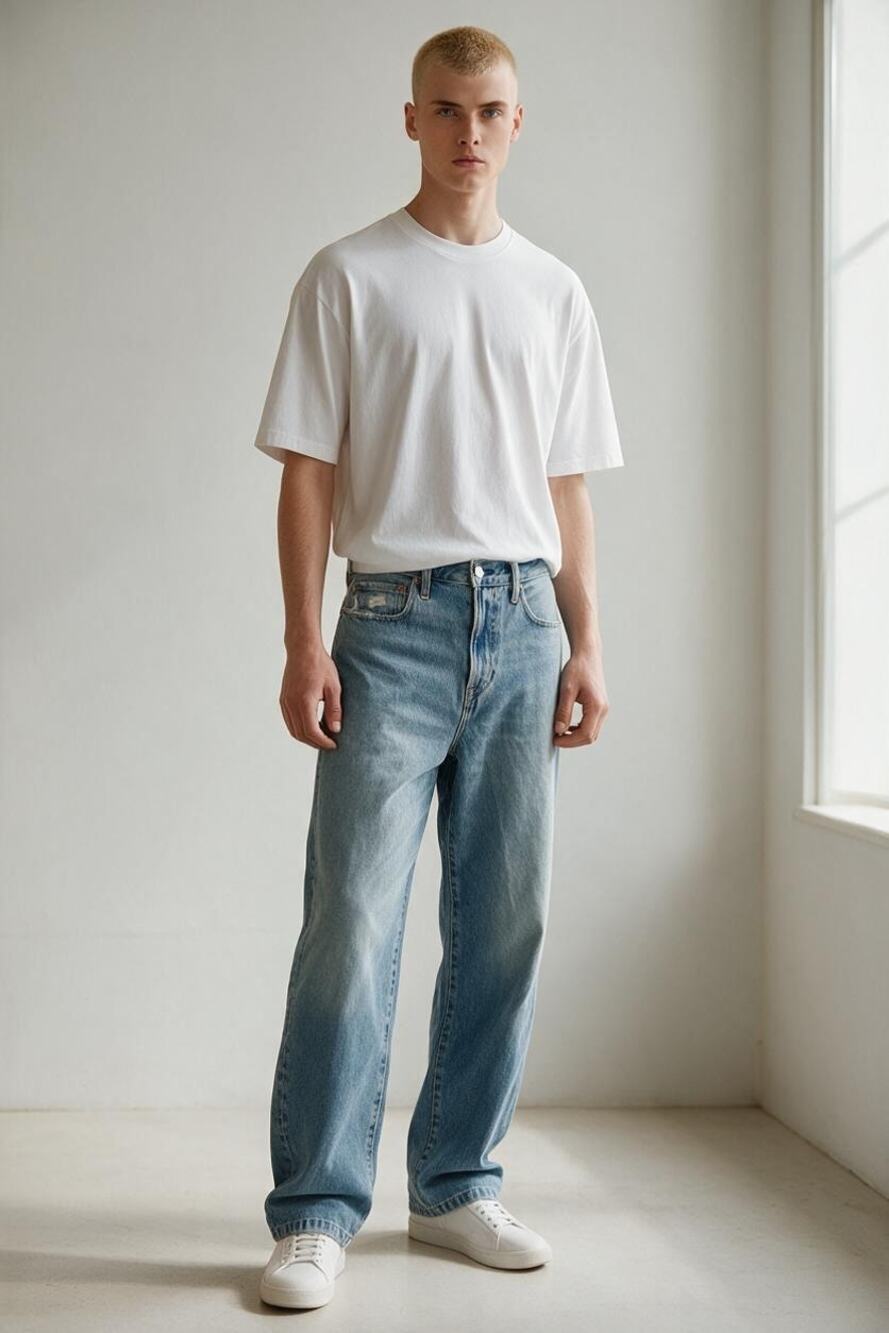 ABERCROMBIE & FITCH Jeans Size 30 W / 32 L Authentic Rigid Denim Baggy Barrel